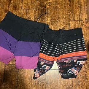 2 pair Oakley boardshorts size 38